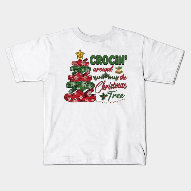 Crocin' Around The Christmas Tree Kids T-Shirt by Bam-the-25th